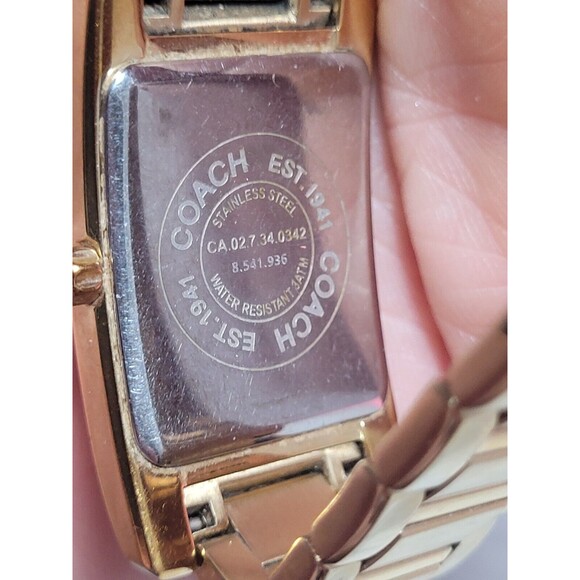 Coach Lexie Watch Signature C Gold Tone - Picture 6 of 9